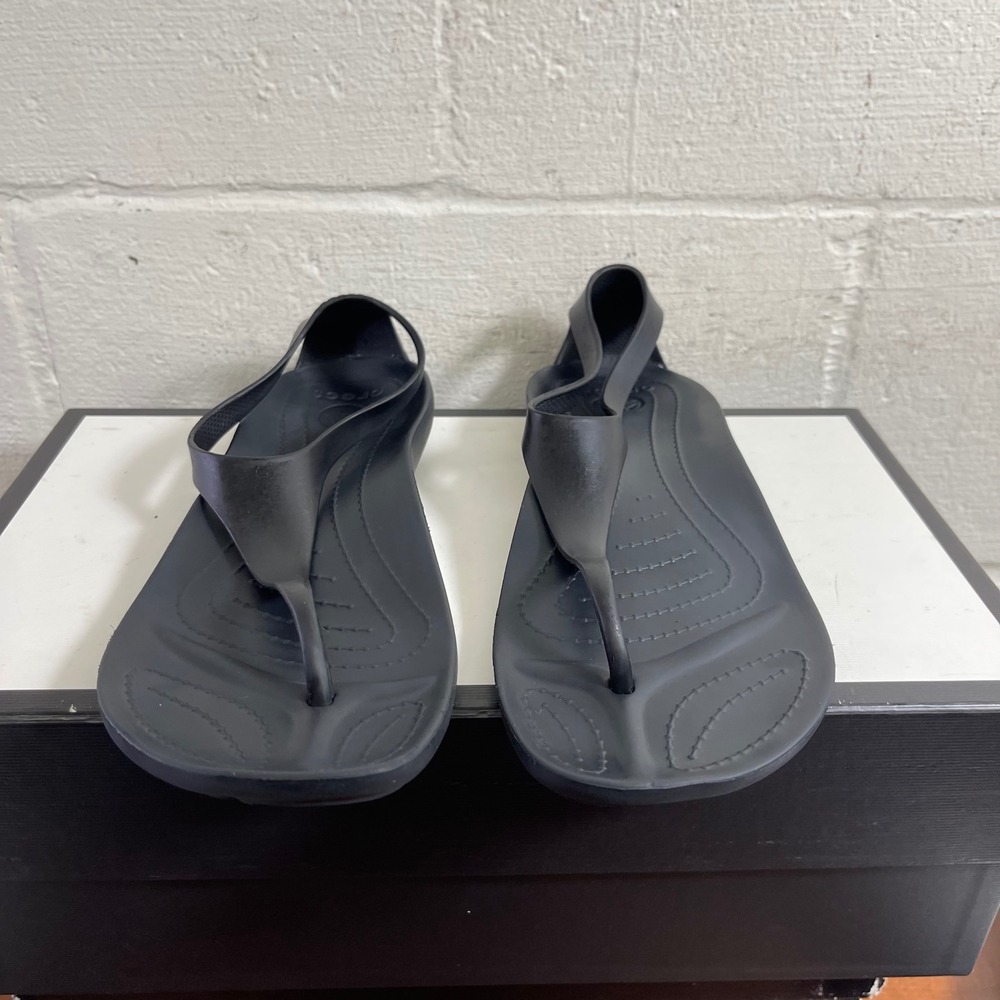 CROCS Black Women's Slingback Flip Sandals - Picture 3 of 12